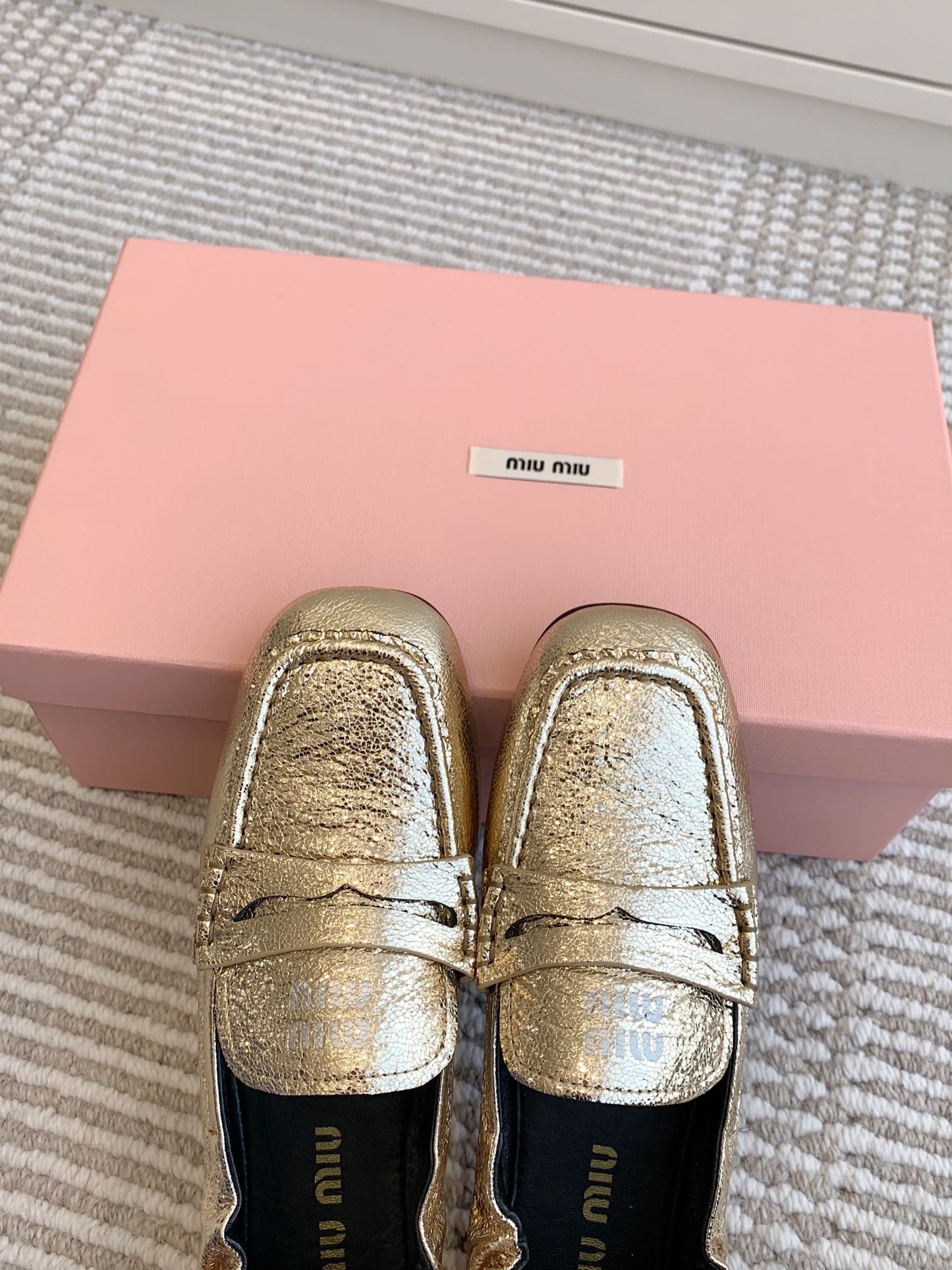NAPPA LOAFERS IN GOLD METALLIC LAMBSKIN - 35