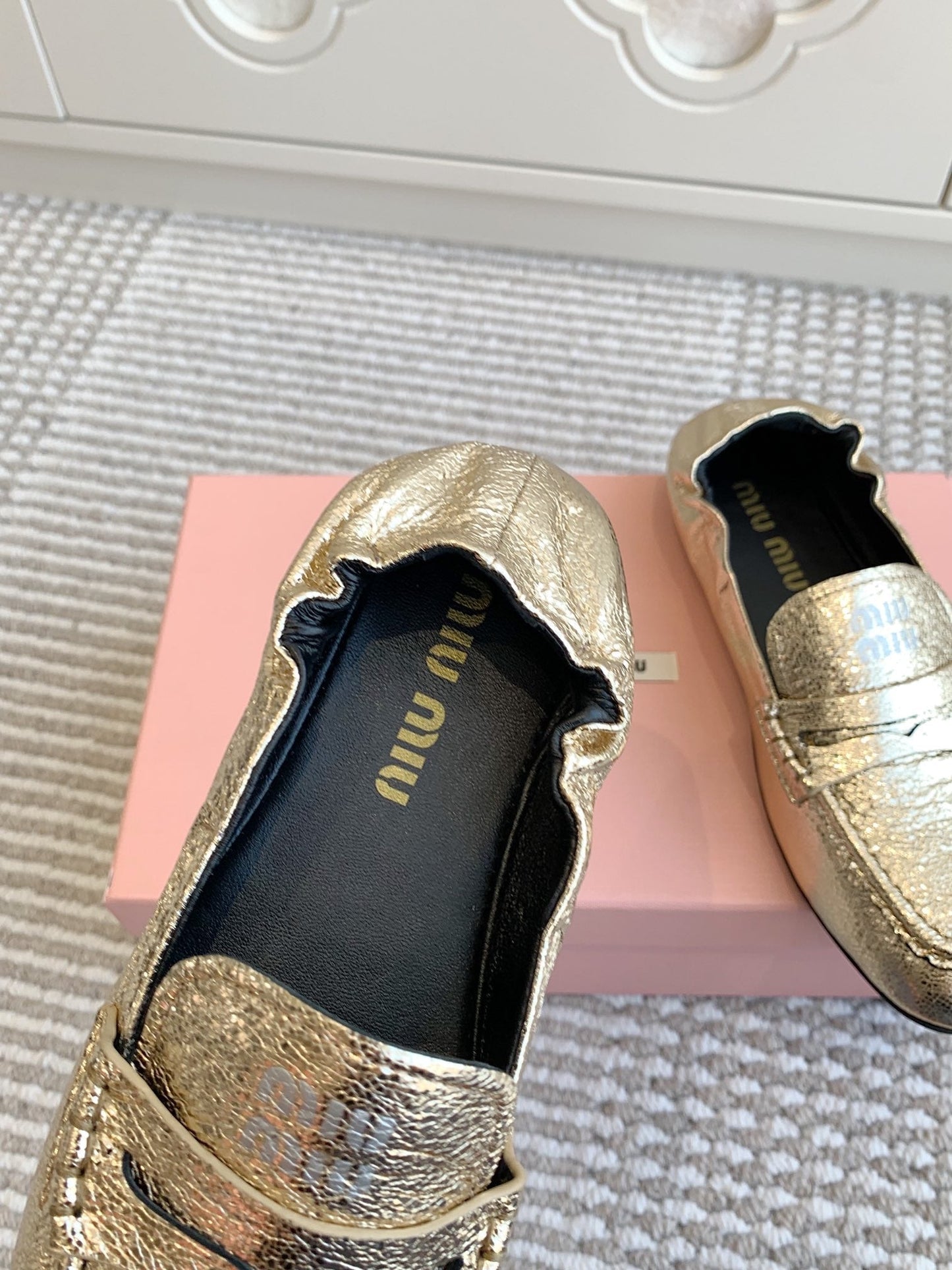 NAPPA LOAFERS IN GOLD METALLIC LAMBSKIN - 35