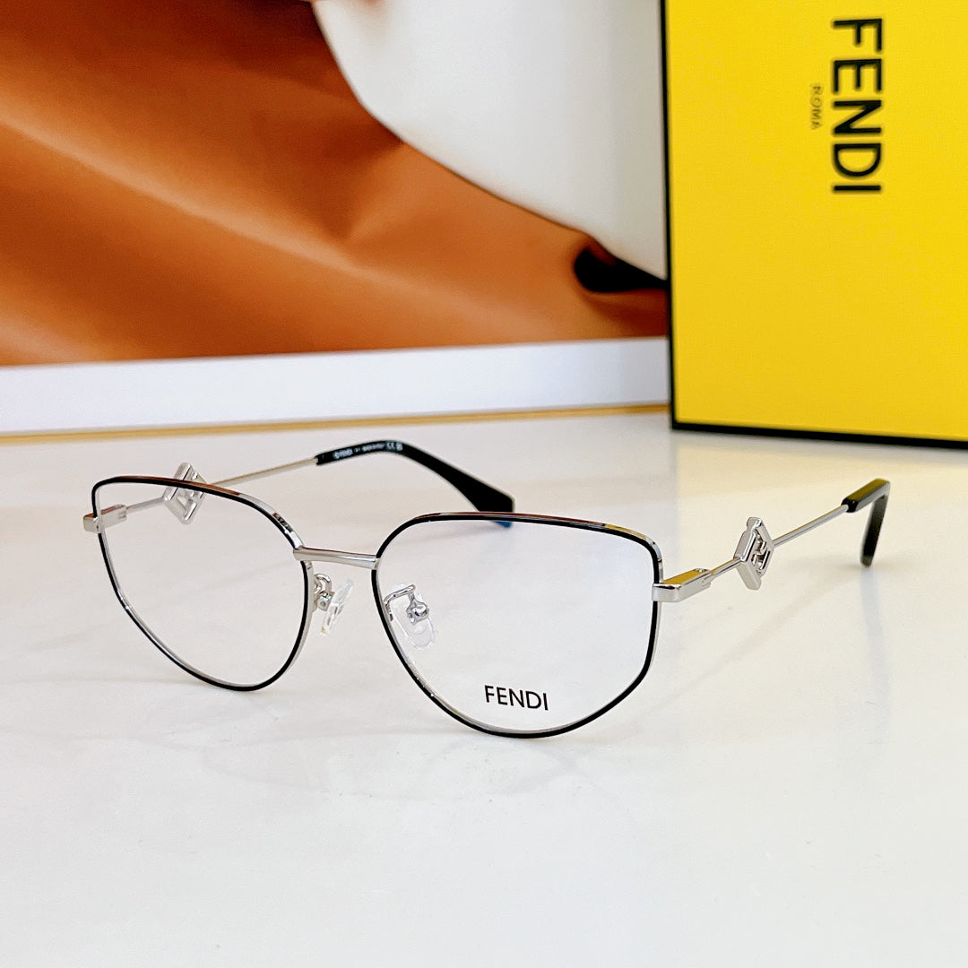TRAVEL GEOMETRIC FRAME SUNGLASSES FE40152U IN METAL - Silver