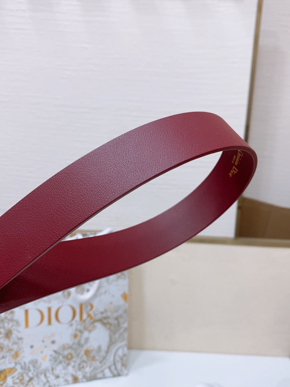 DIOR 25S BELT 30 MM IN RED CALFSKIN 586579 - 30