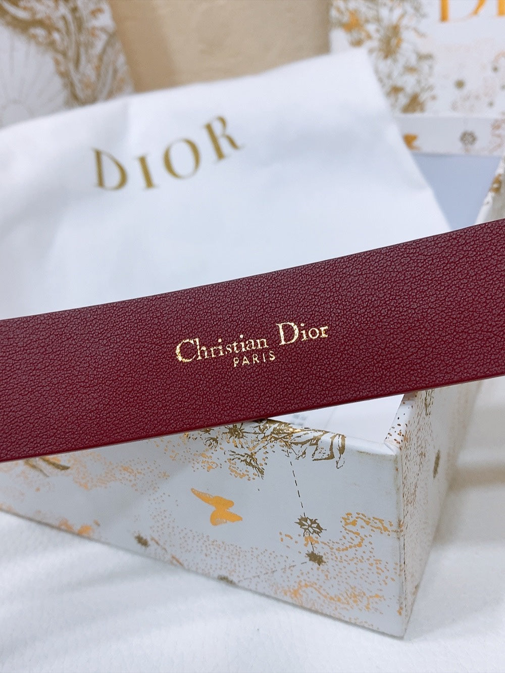 DIOR 25S BELT 30 MM IN RED CALFSKIN 586579 - 30