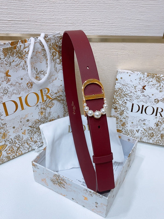 DIOR 25S BELT 30 MM IN RED CALFSKIN 586579 - 30