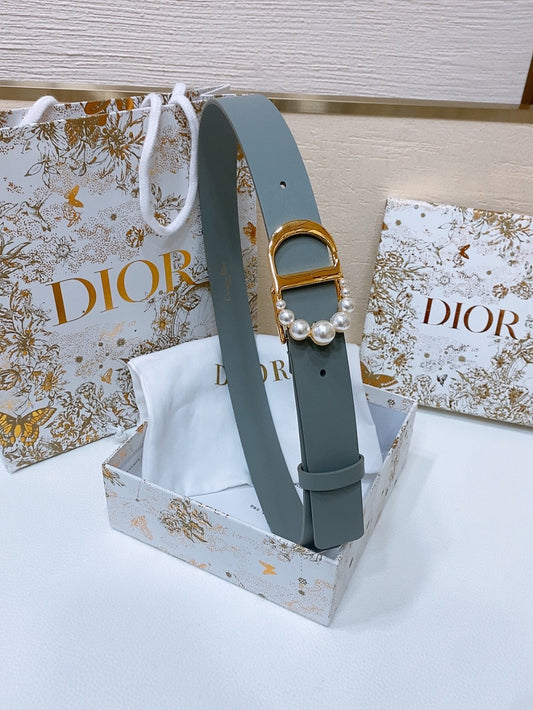 DIOR 25S BELT 30 MM IN SLATE BLUE CALFSKIN 586580 - 30