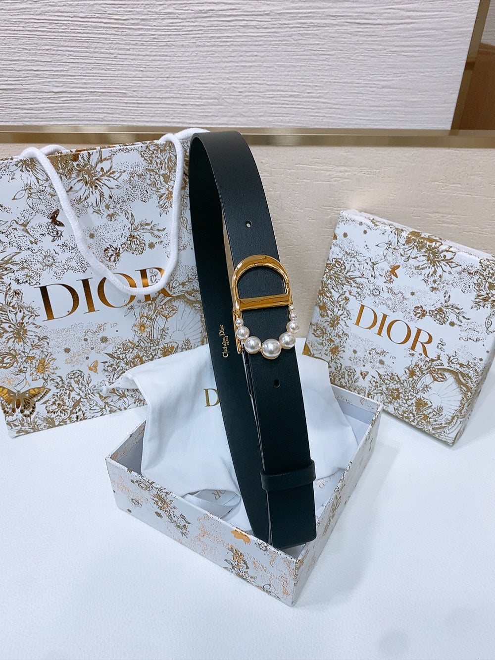 DIOR 25S BELT 30 MM IN BLACK CALFSKIN 586583 - 30