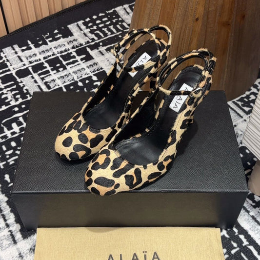 CRYSLEOPARD SLINGBACK HEEL IN PONY HAIR - 35