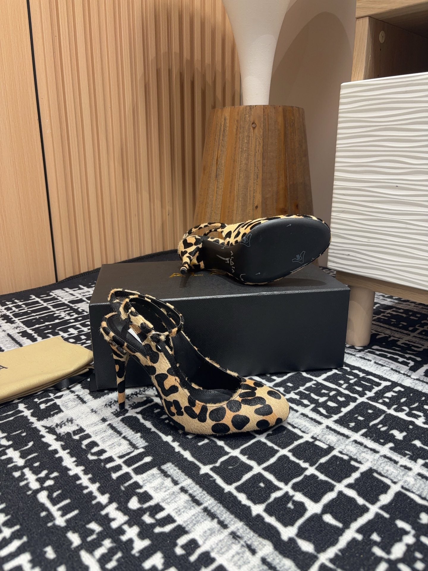 CRYSLEOPARD SLINGBACK HEEL IN PONY HAIR - 35