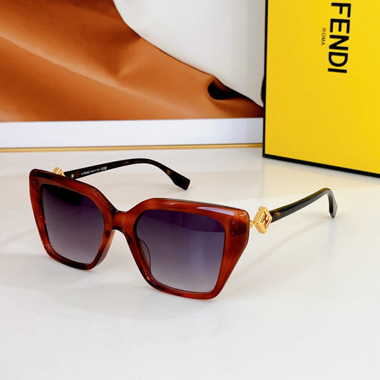 FF DIAMONDS SQUARE FRAME SUNGLASSES FE40161I IN ACETATE - Red/ purple