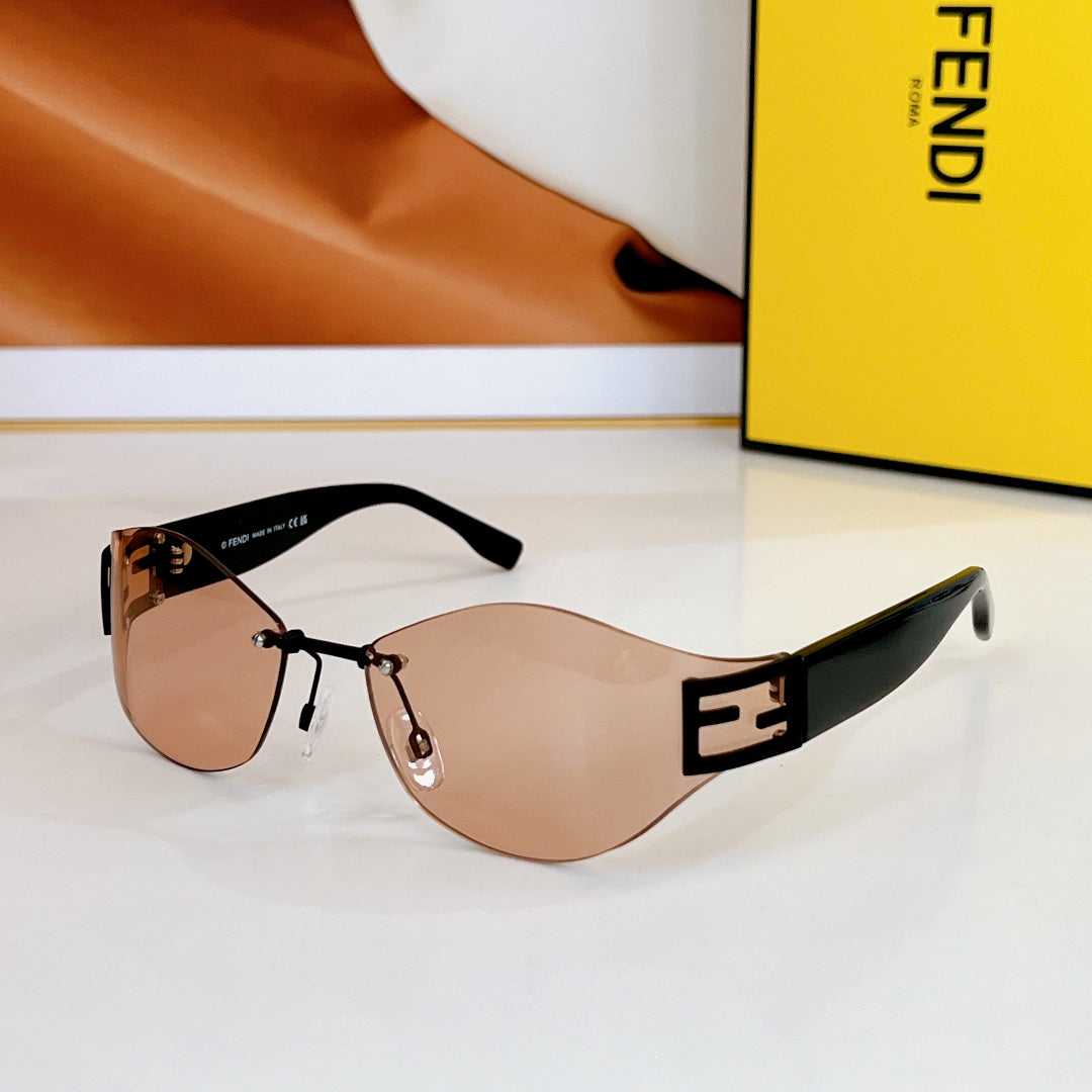 BAGUETTE CHUNKY SUNGLASSES FE40159U IN METAL AND ACETATE - Brown