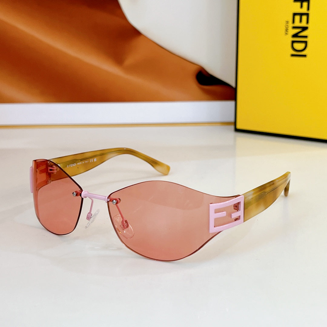 BAGUETTE CHUNKY SUNGLASSES FE40159U IN METAL AND ACETATE - Brown