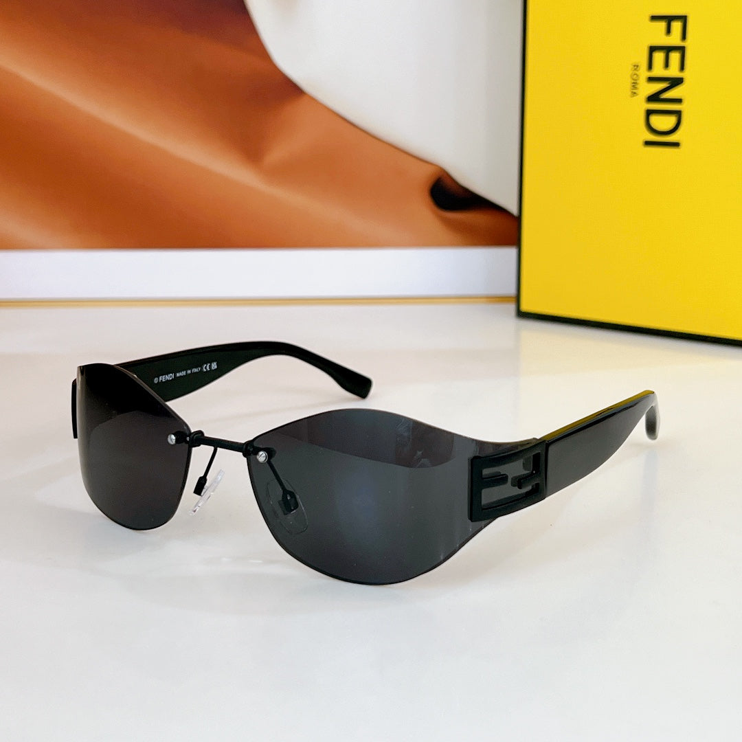BAGUETTE CHUNKY SUNGLASSES FE40159U IN METAL AND ACETATE - Brown