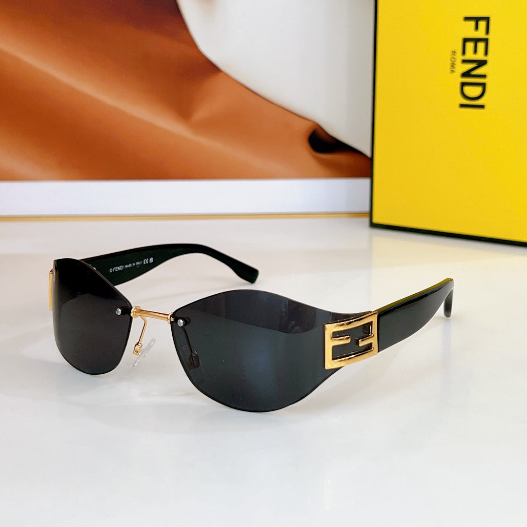 BAGUETTE CHUNKY SUNGLASSES FE40159U IN METAL AND ACETATE - Brown