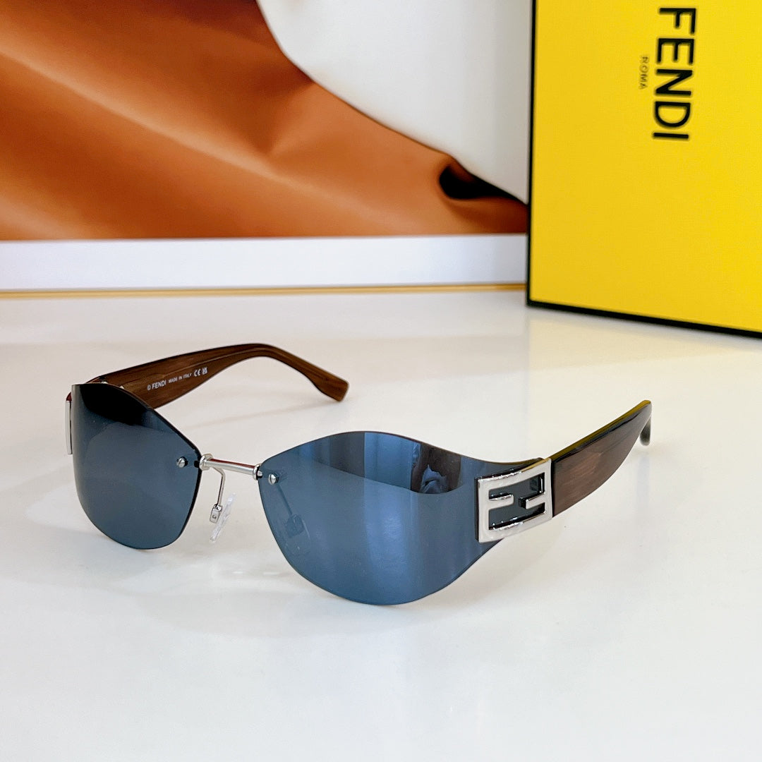 BAGUETTE CHUNKY SUNGLASSES FE40159U IN METAL AND ACETATE - Brown