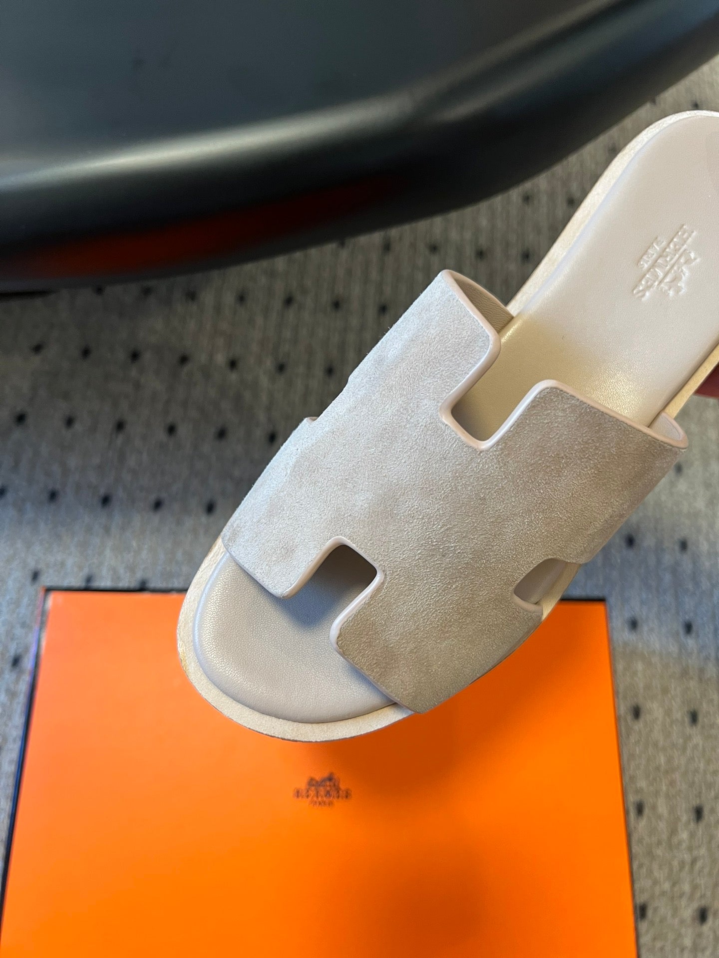 EZE SANDAL PLATFORM 85 MM IN PALE GRAY SUEDE - 35