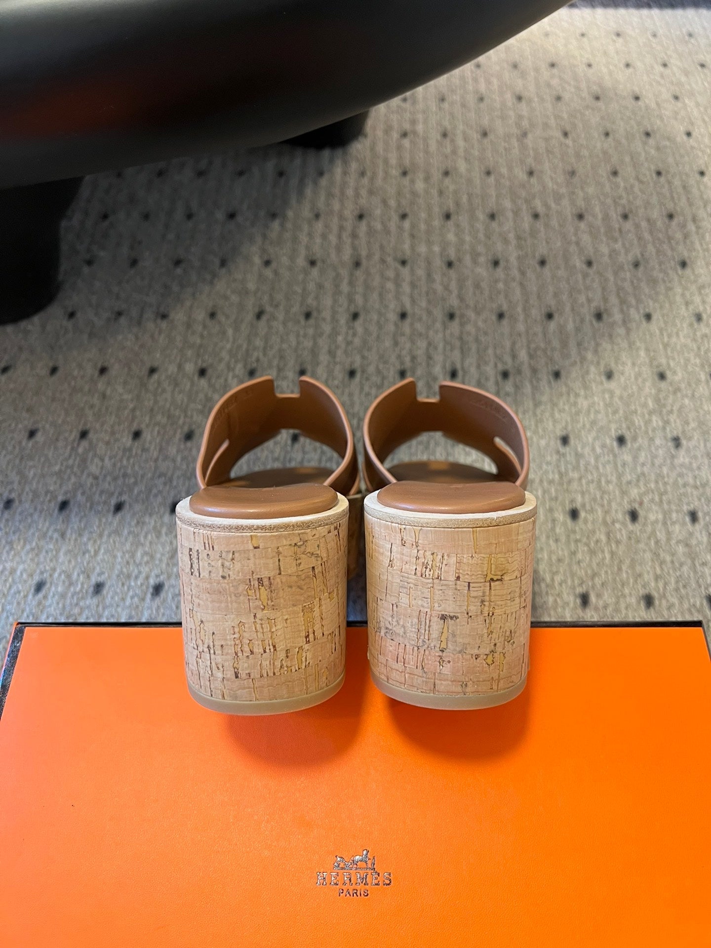 EZE SANDAL 85 MM IN BRONZE BROWN CALFSKIN - 35