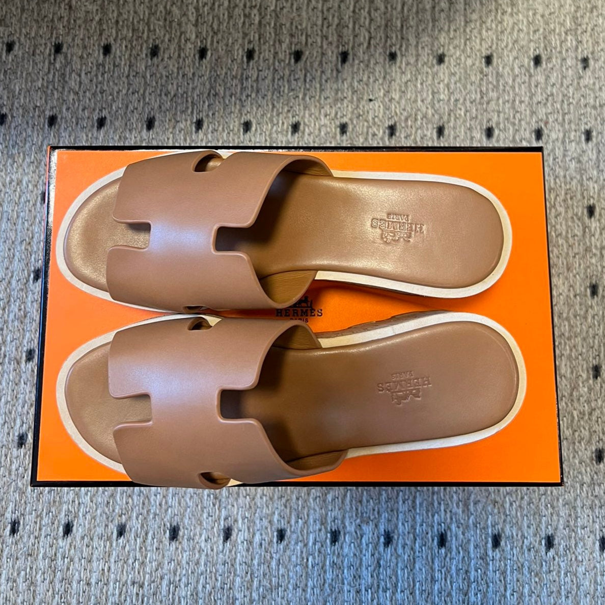 EZE SANDAL 85 MM IN BRONZE BROWN CALFSKIN - 35