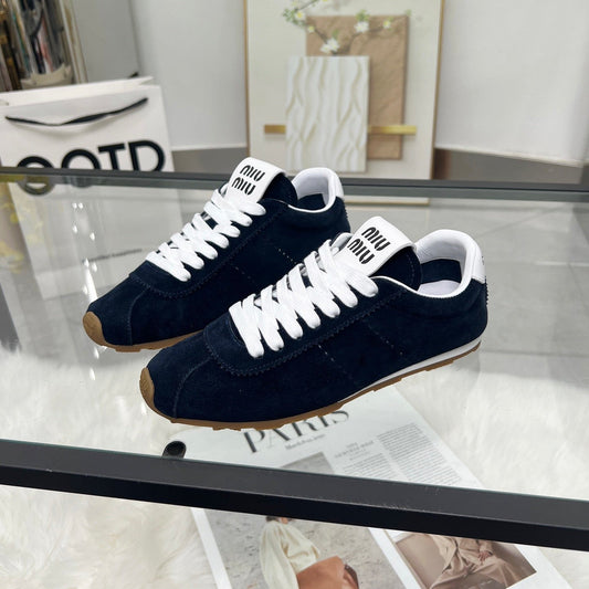 КРОСІВКИ MIUMIU 26S З СИНЬО-ЧОРНОЇ ЗАМШІ