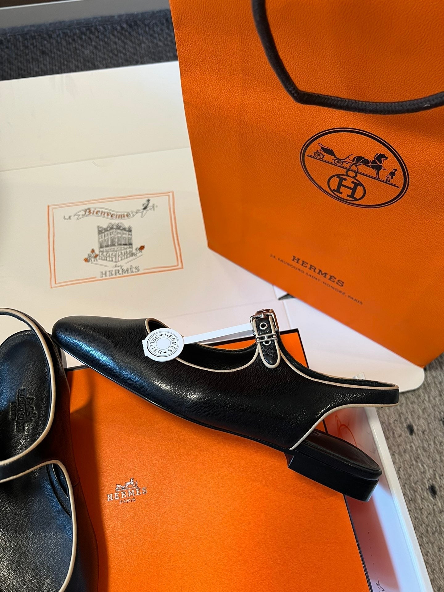 KLEO SLINGBACK IN BLACK CALFSKIN - 35