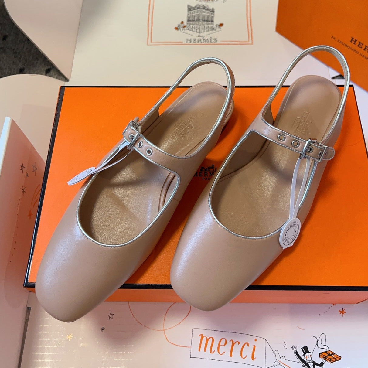 KLEO SLINGBACK IN CREPE PINK CALFSKIN - 35
