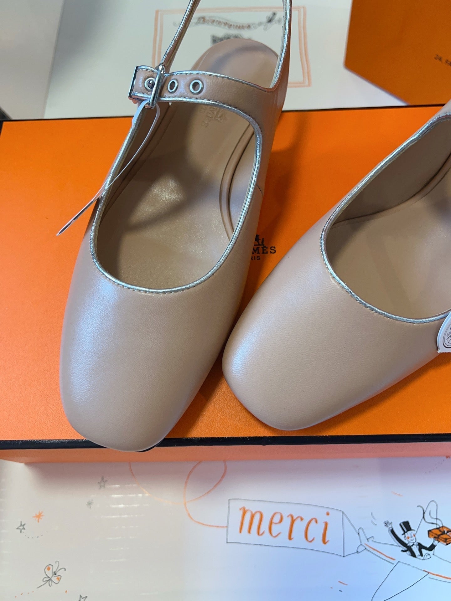 KLEO SLINGBACK IN CREPE PINK CALFSKIN - 35