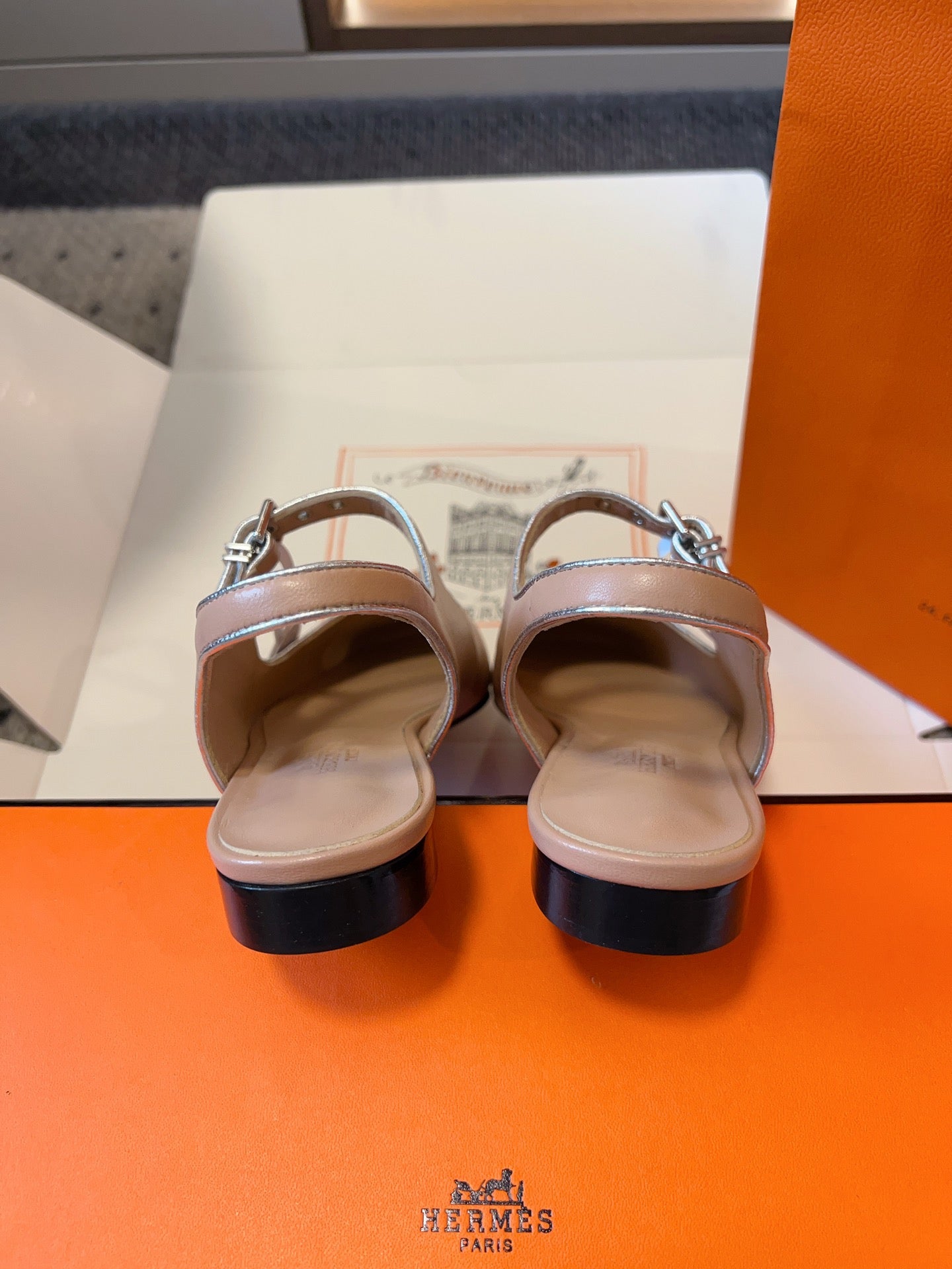 KLEO SLINGBACK IN CREPE PINK CALFSKIN - 35