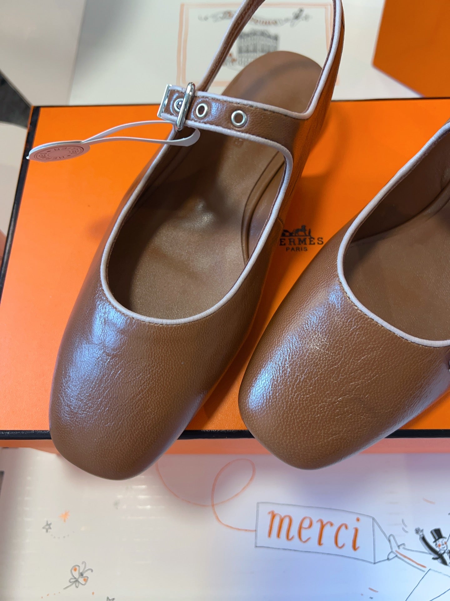 KLEO SLINGBACK IN BRONZE BROWN CALFSKIN - 35