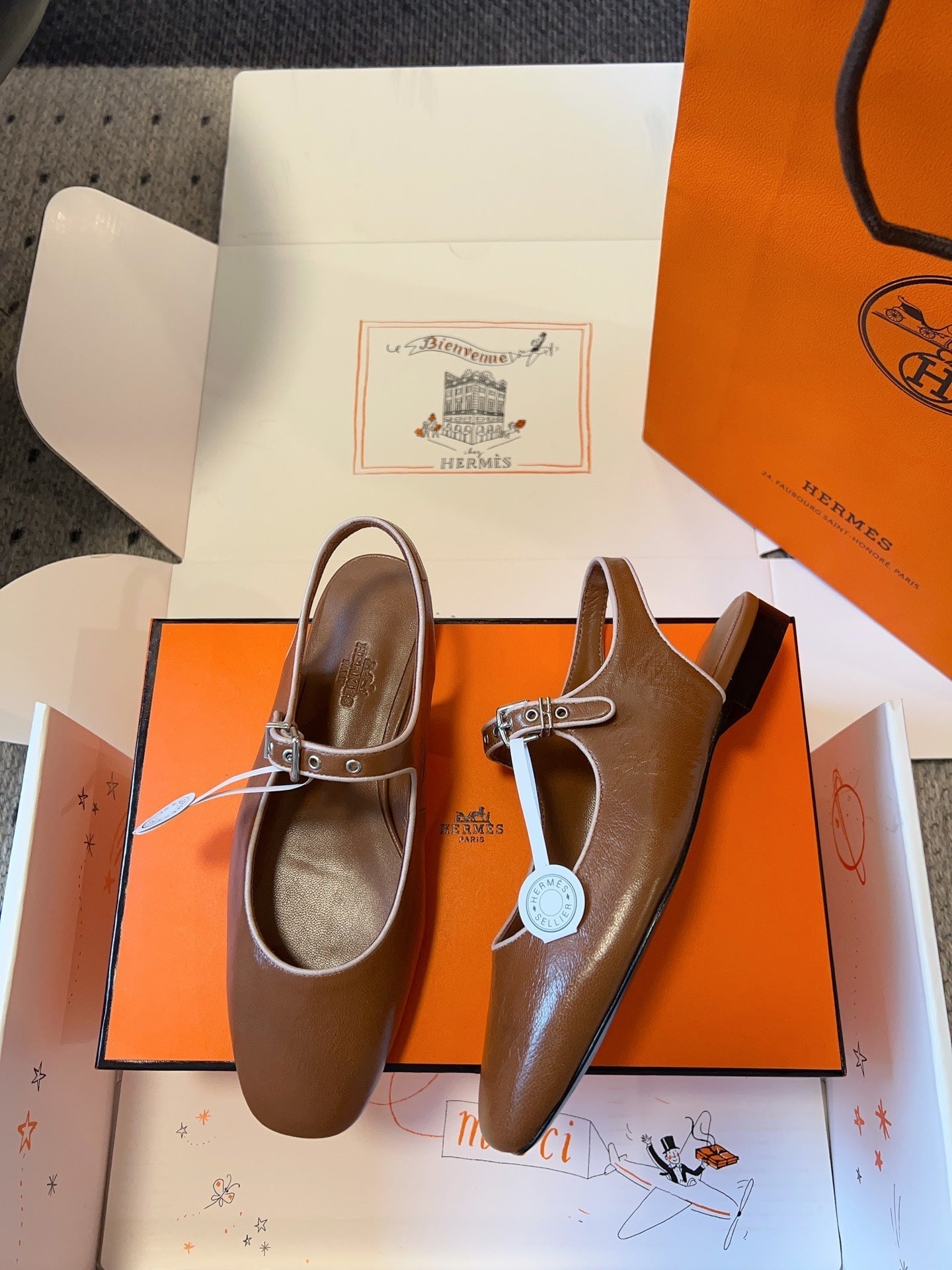 KLEO SLINGBACK IN BRONZE BROWN CALFSKIN - 35