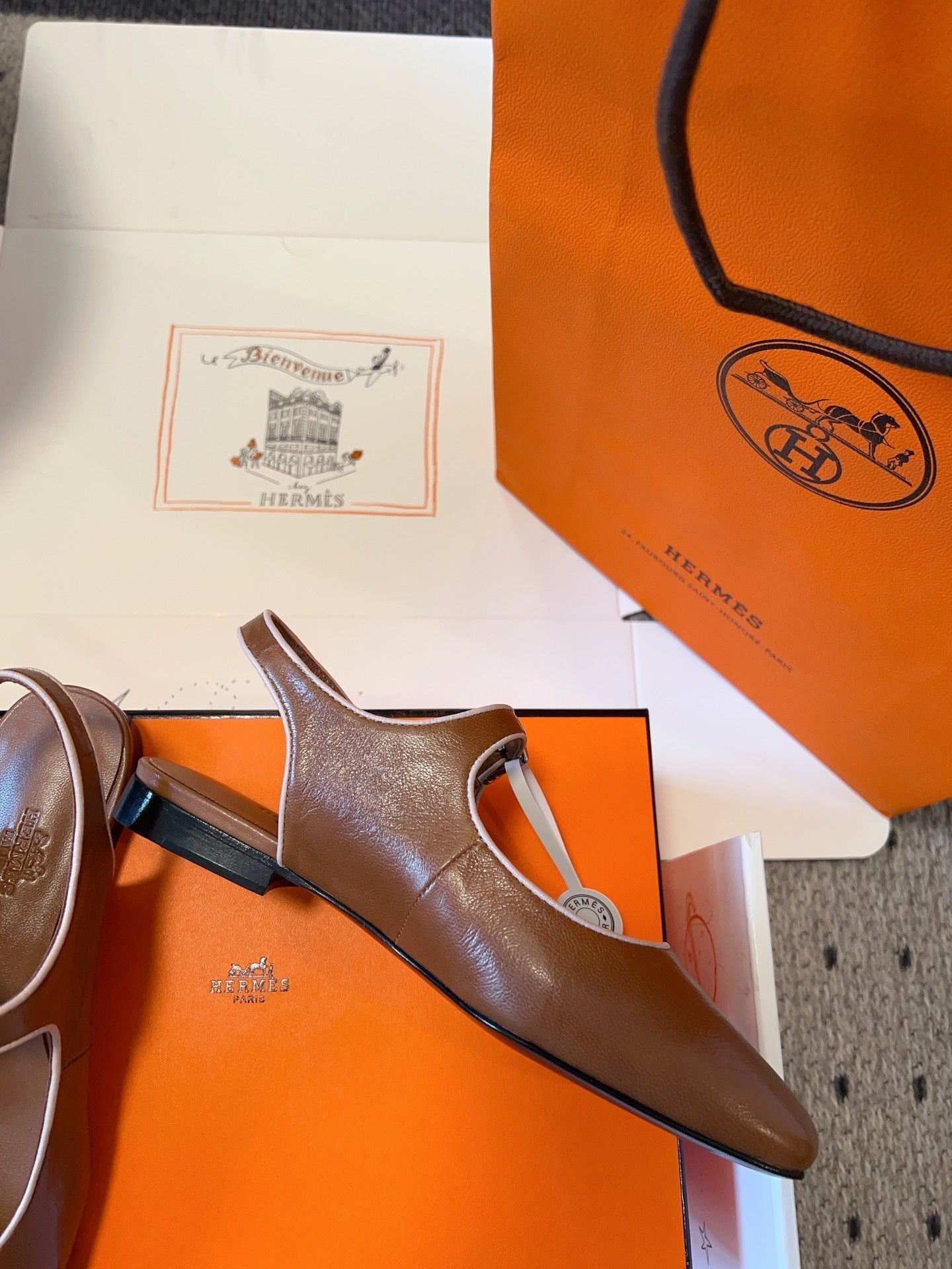 KLEO SLINGBACK IN BRONZE BROWN CALFSKIN - 35