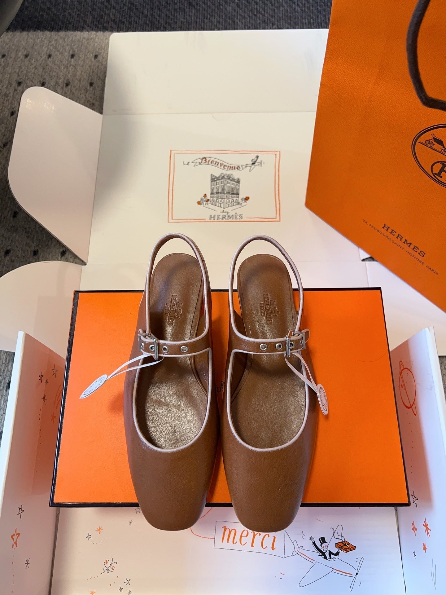 KLEO SLINGBACK IN BRONZE BROWN CALFSKIN - 35