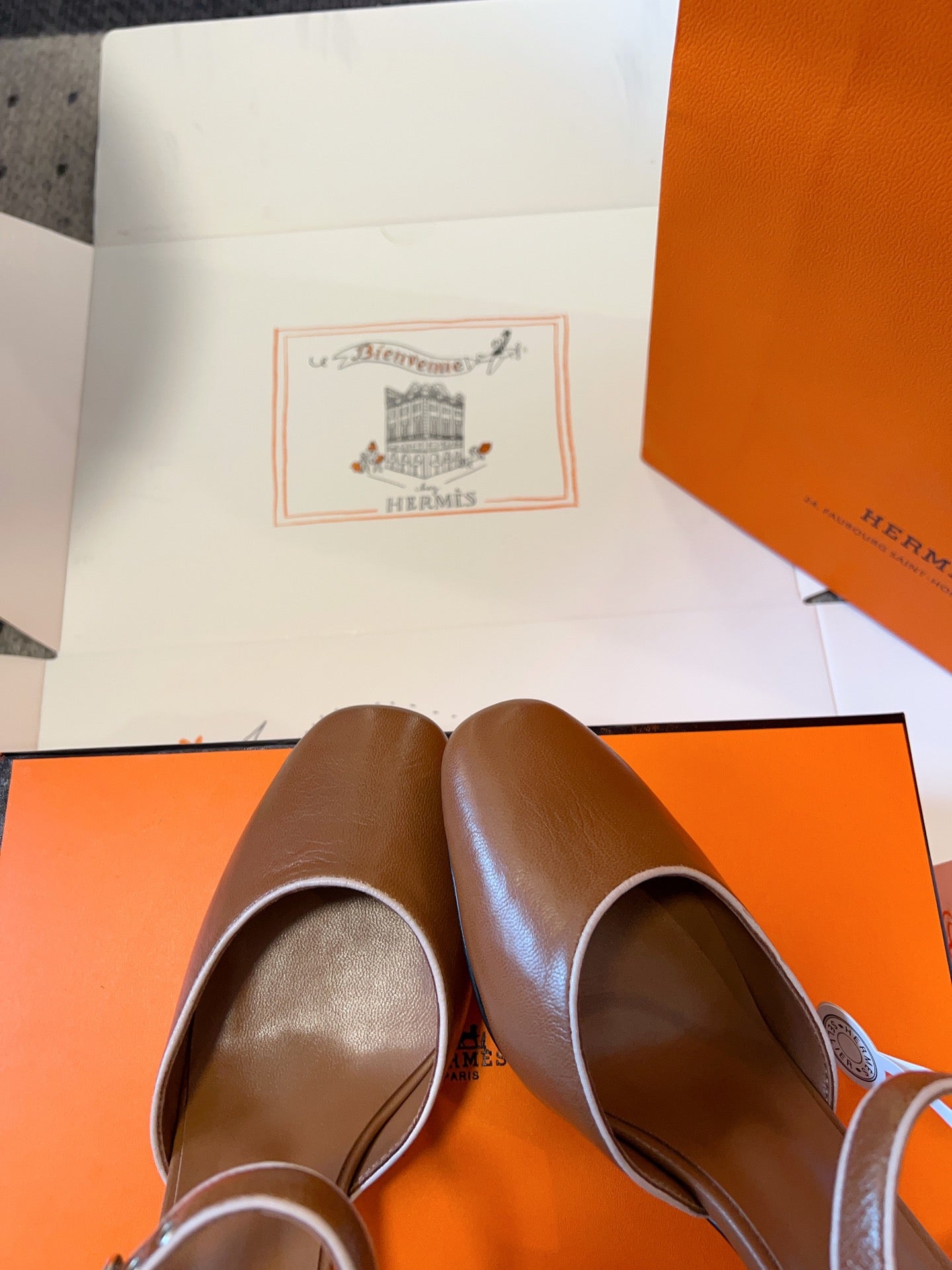 KLEO HIGH SLINGBACK IN BRONZE BROWN CALFSKIN - 35