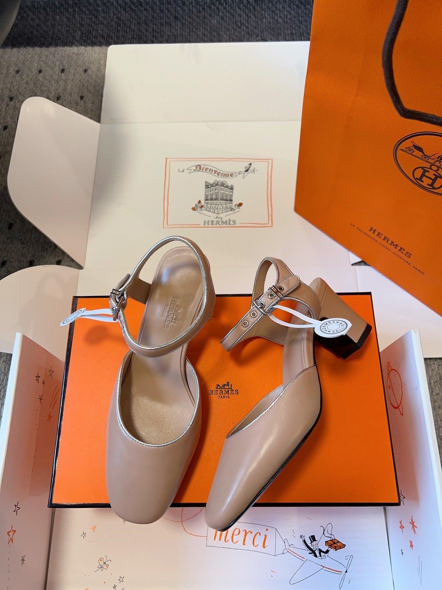 KLEO HIGH SLINGBACK IN CREPE PINK CALFSKIN - 35