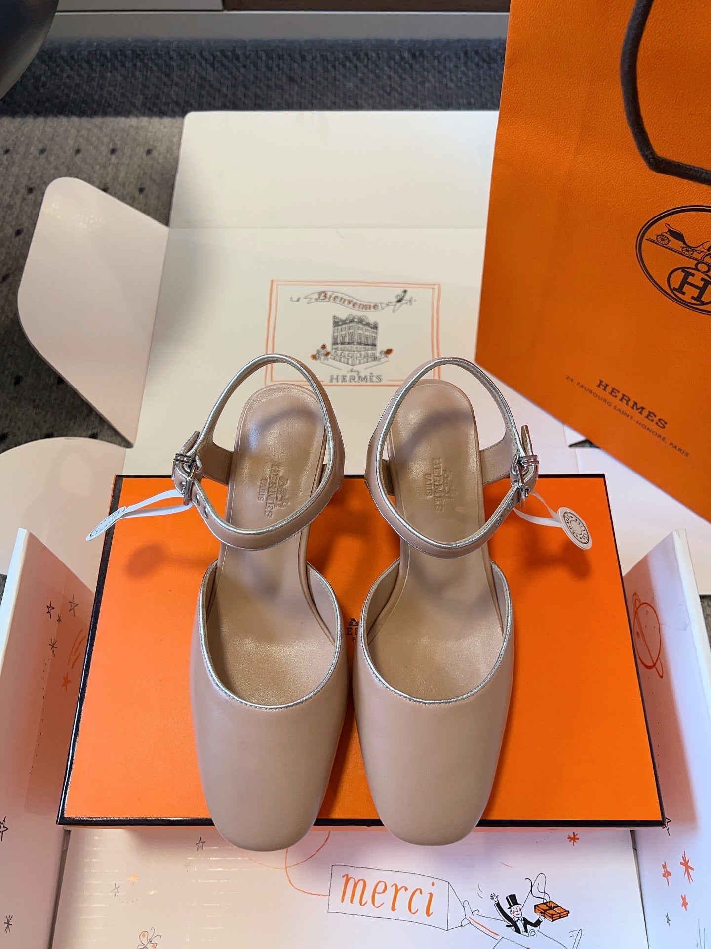 KLEO HIGH SLINGBACK IN CREPE PINK CALFSKIN - 35