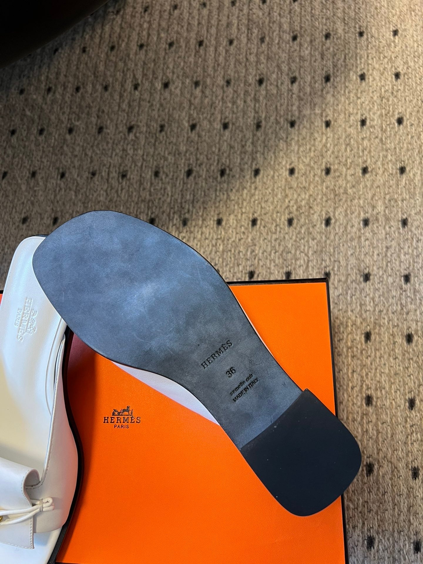 ILOT 55 MM SANDAL IN WHITE CALFSKIN - 35