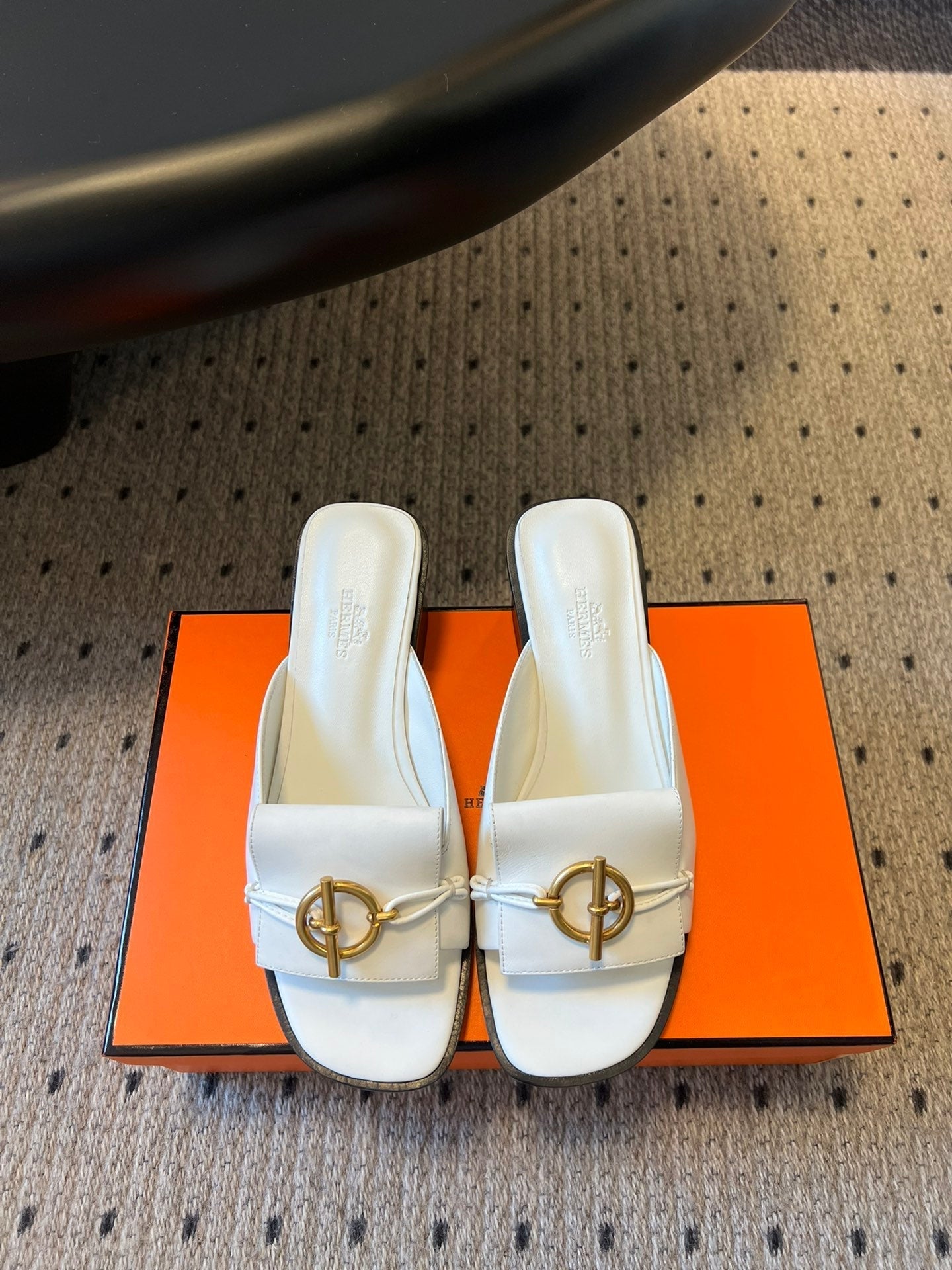 ILOT 55 MM SANDAL IN WHITE CALFSKIN - 35