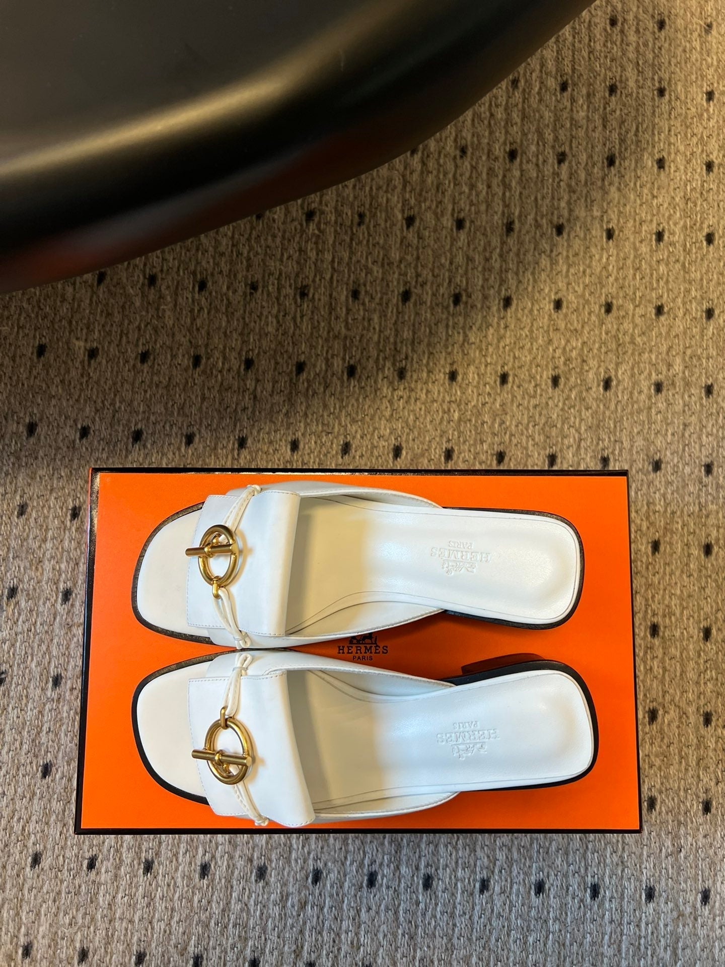 ILOT 55 MM SANDAL IN WHITE CALFSKIN - 35