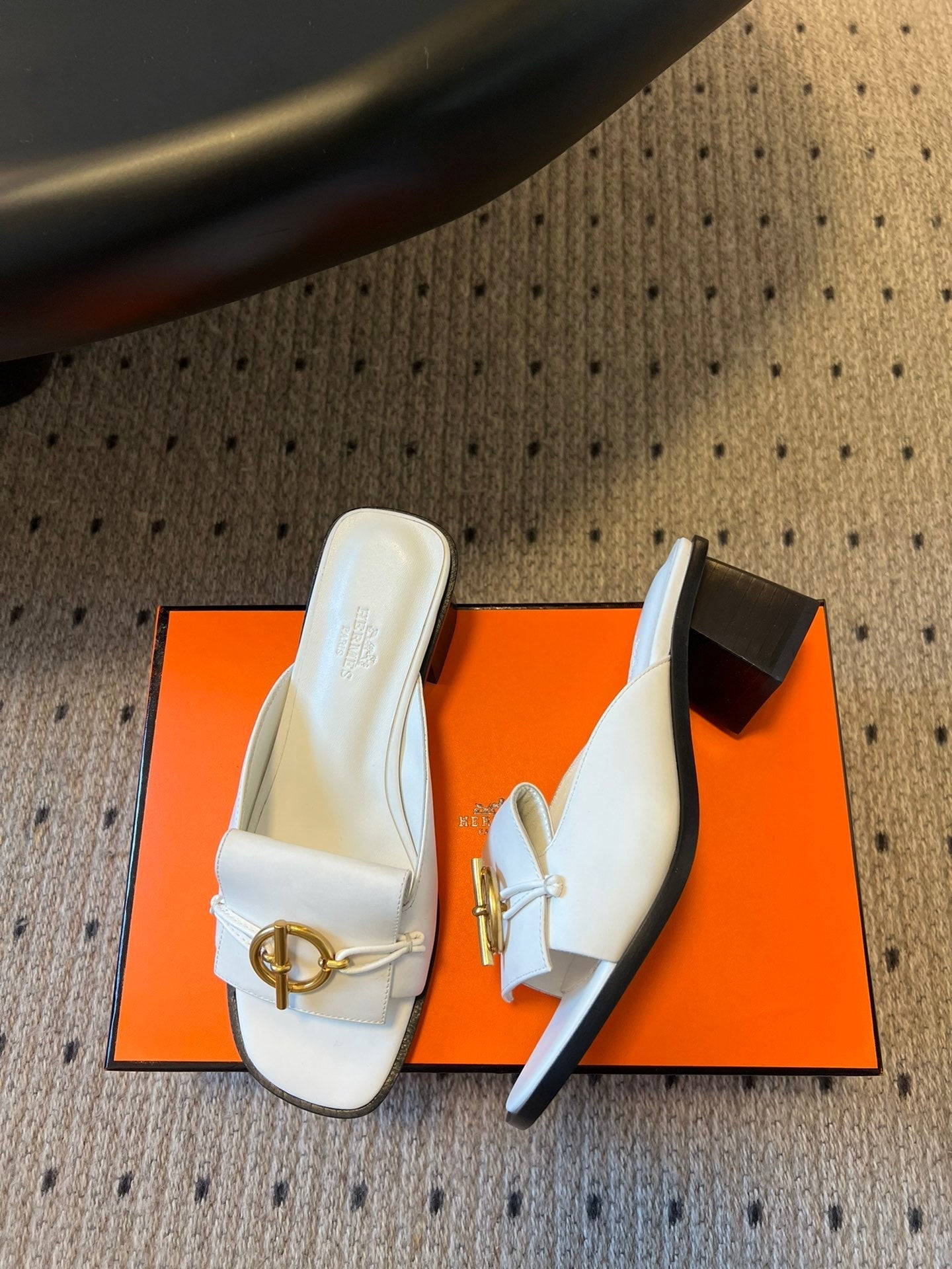 ILOT 55 MM SANDAL IN WHITE CALFSKIN - 35