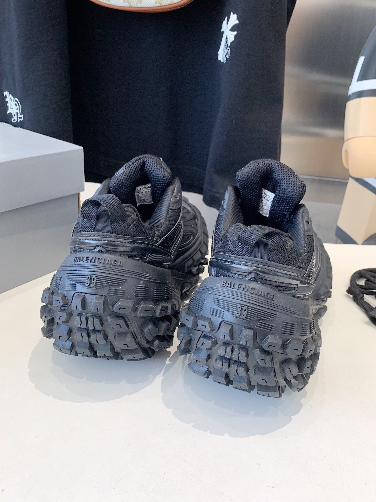 CHUNKY SNEAKERS IN BLACK POLYURETHANE, POLYESTER AND NYLON - 35