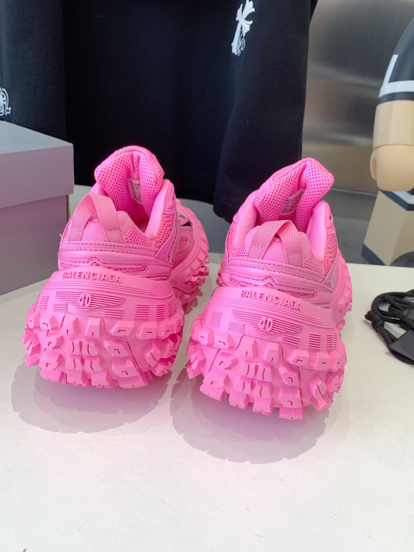 CHUNKY SNEAKERS IN PINK MIX BLACK POLYURETHANE, POLYESTER AND NYLON - 35