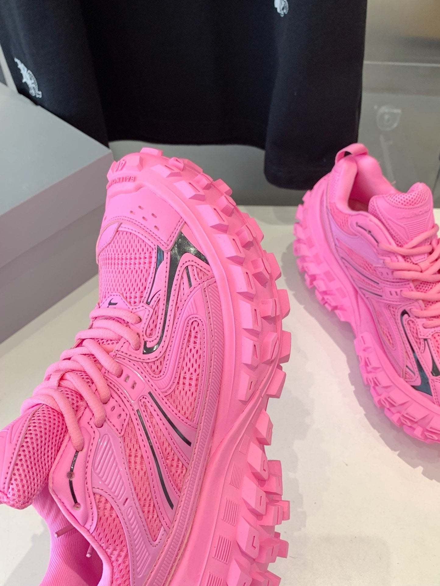 CHUNKY SNEAKERS IN PINK MIX BLACK POLYURETHANE, POLYESTER AND NYLON - 35