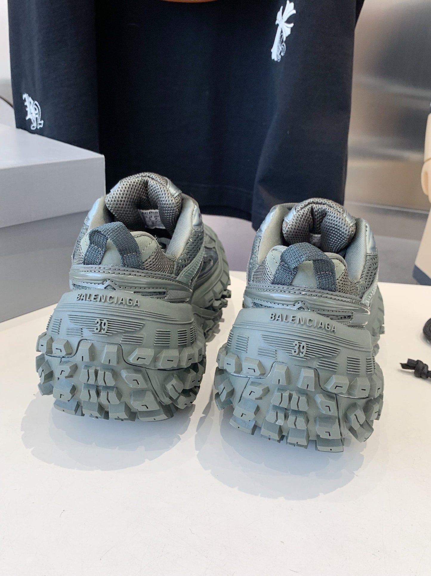 CHUNKY SNEAKERS IN MANTLE GRAY POLYURETHANE, POLYESTER AND NYLON - 35