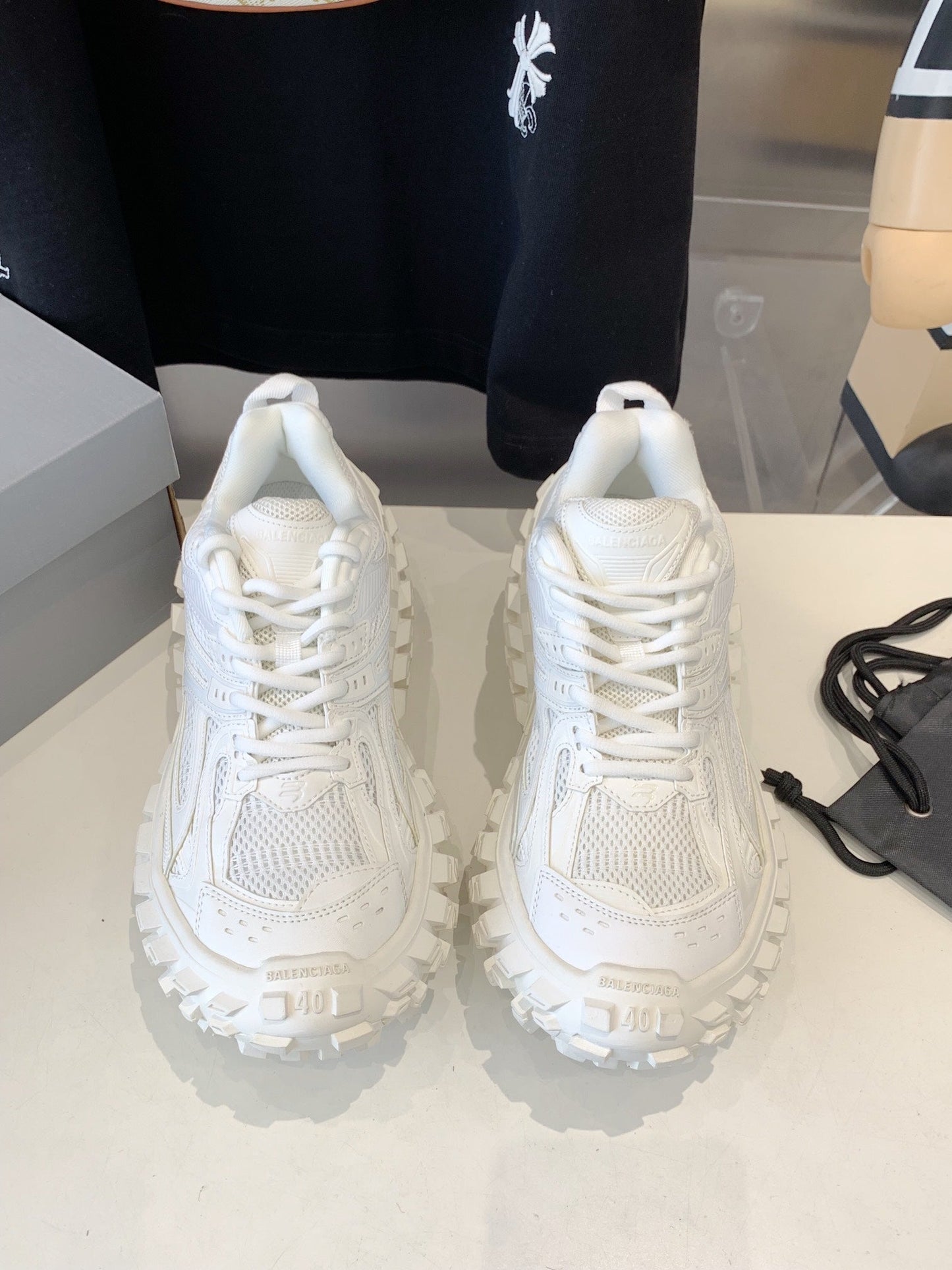 CHUNKY SNEAKERS IN WHITE POLYURETHANE, POLYESTER AND NYLON - 35
