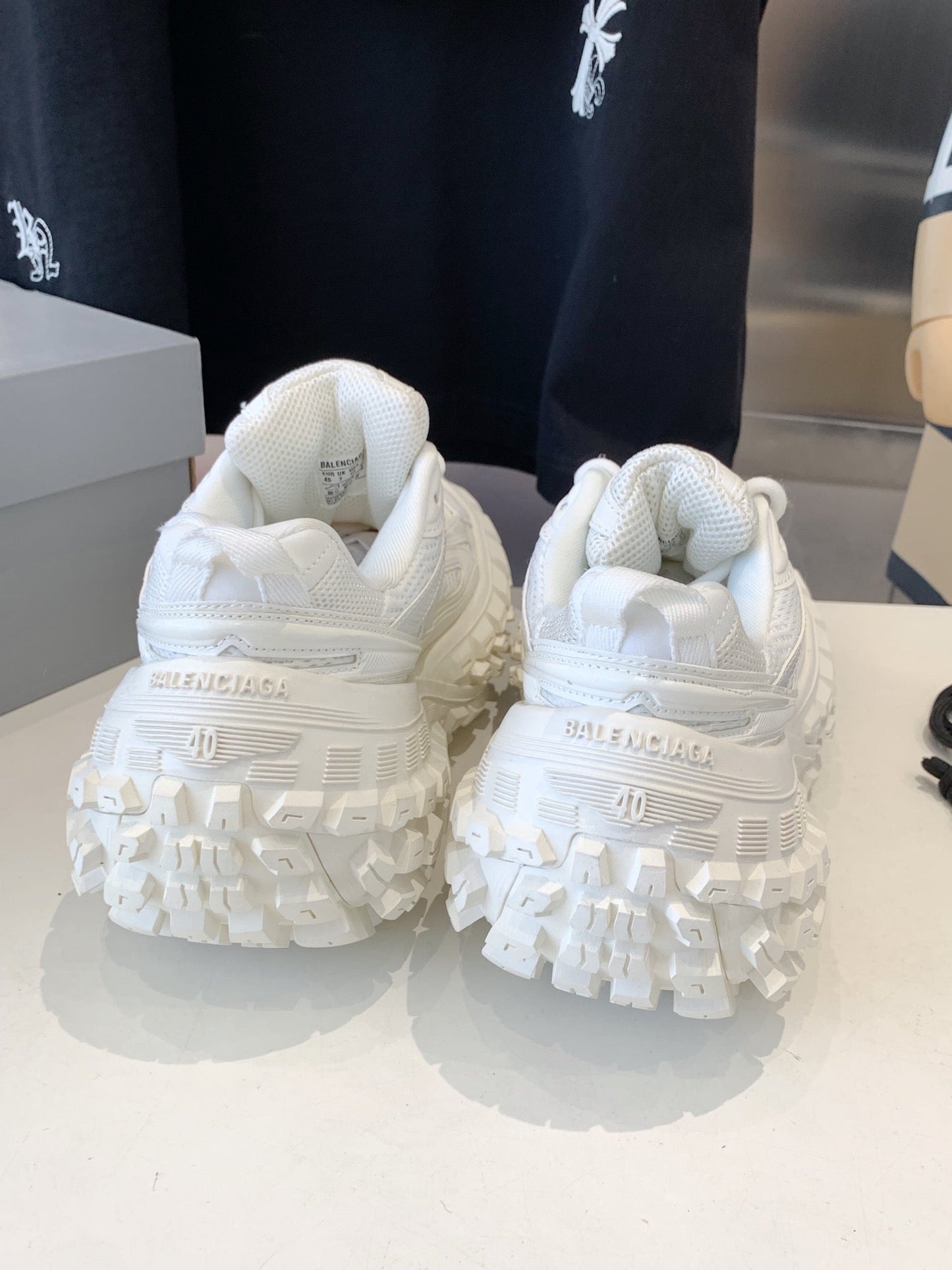 CHUNKY SNEAKERS IN WHITE POLYURETHANE, POLYESTER AND NYLON - 35
