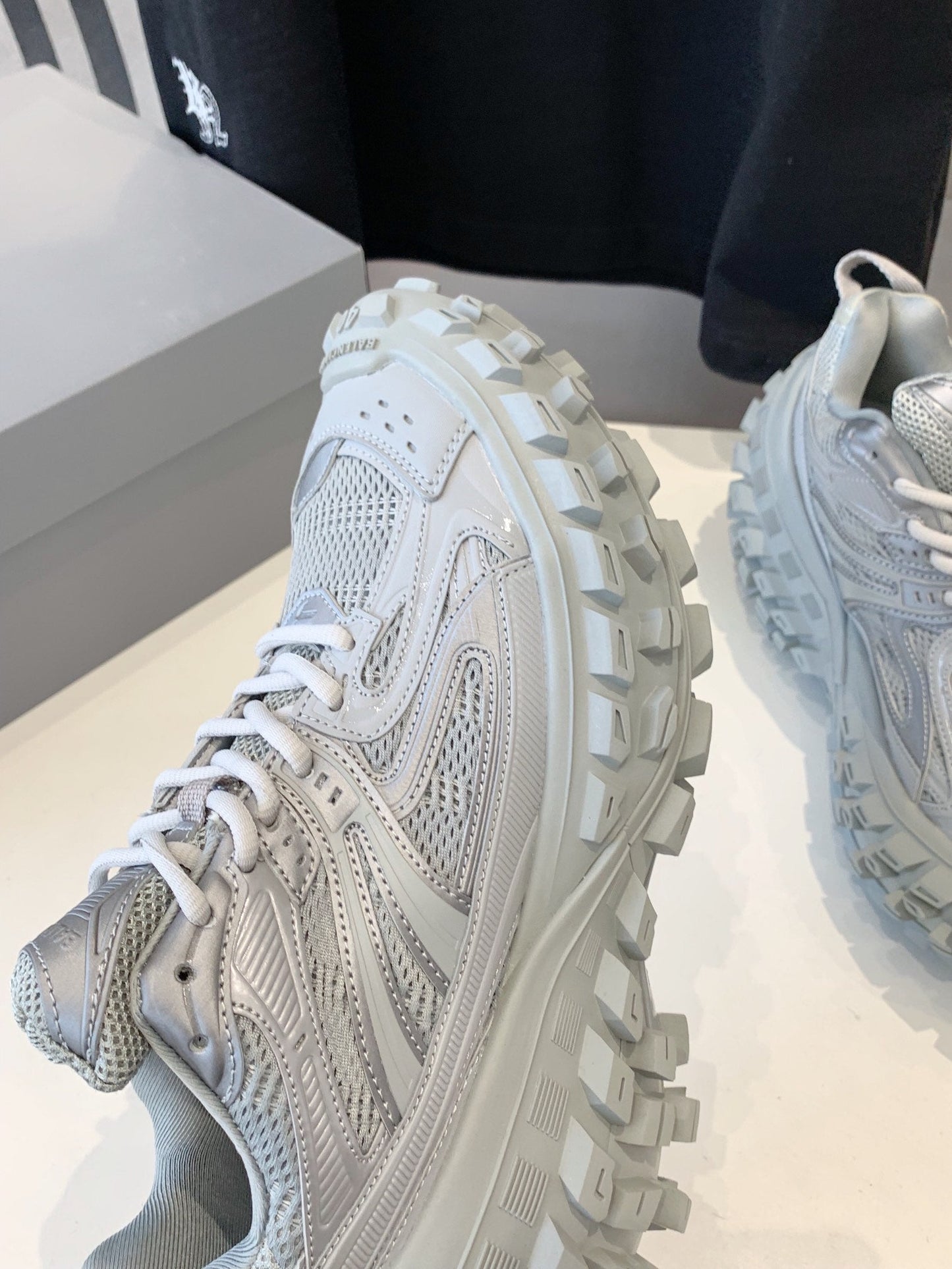CHUNKY SNEAKERS IN BOMBAY GRAY POLYURETHANE, POLYESTER AND NYLON - 35
