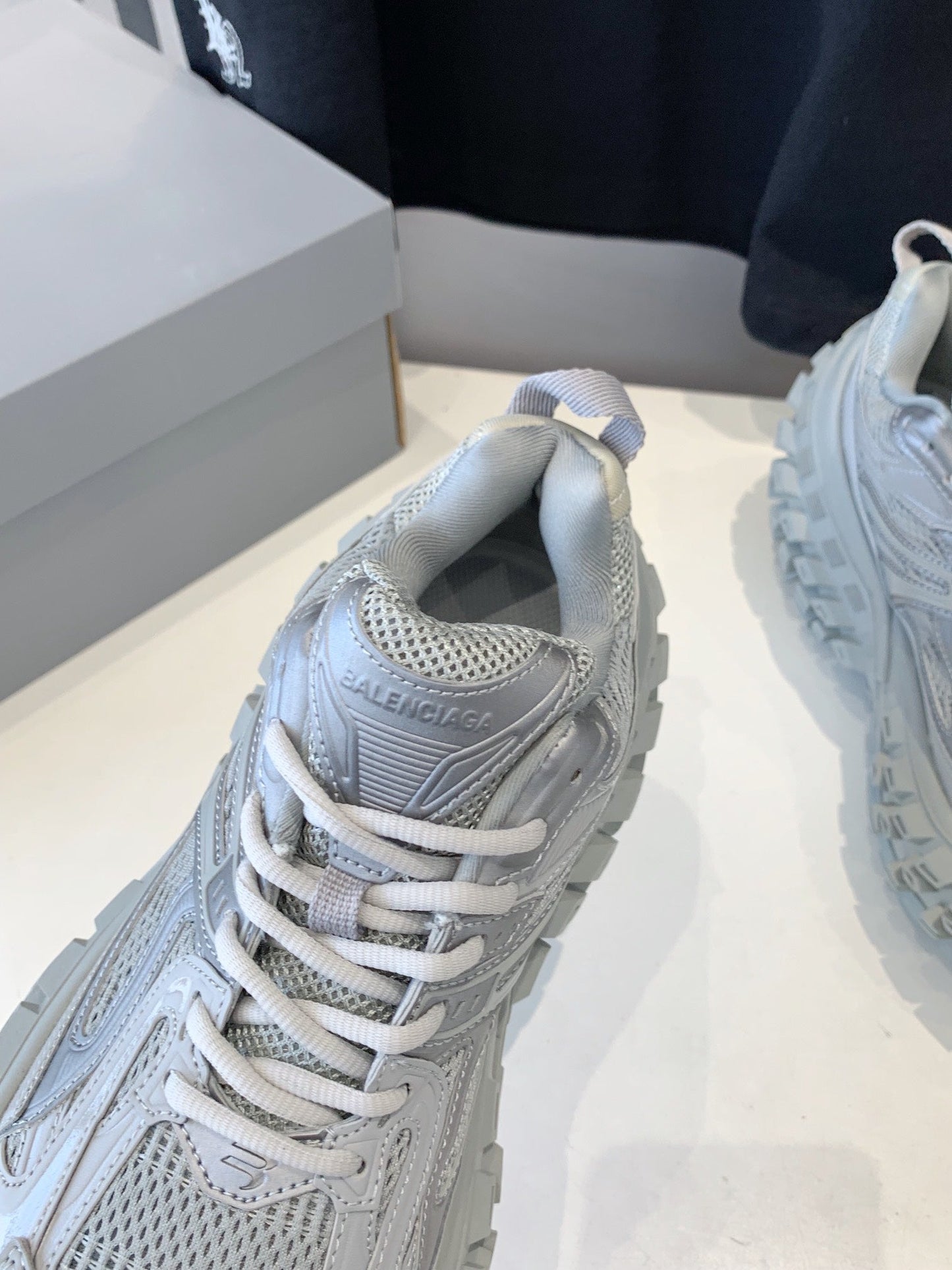 CHUNKY SNEAKERS IN BOMBAY GRAY POLYURETHANE, POLYESTER AND NYLON - 35