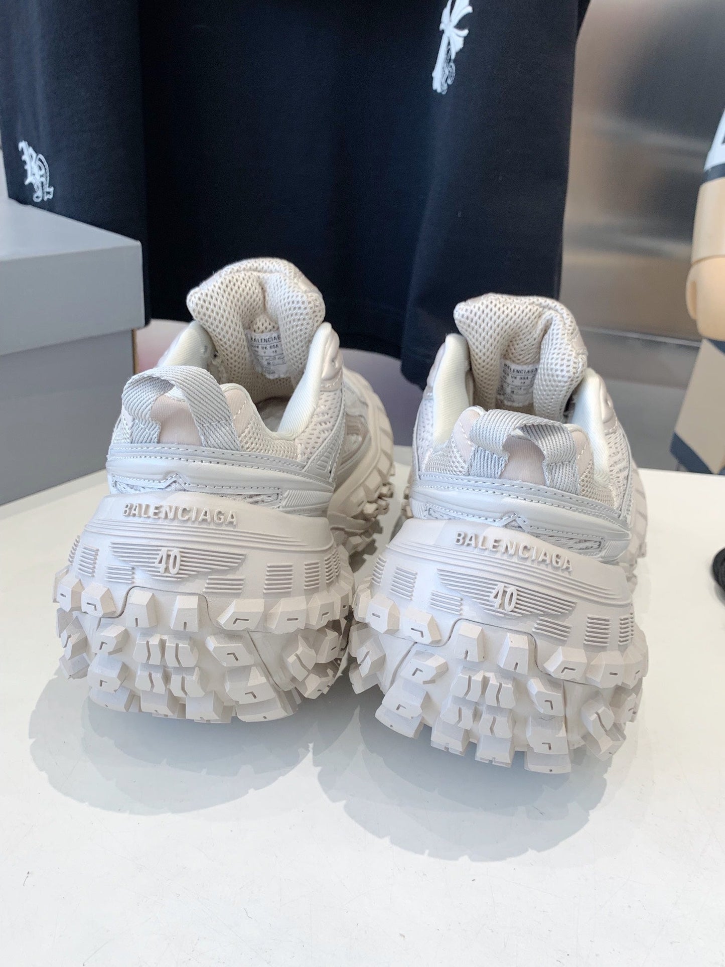 CHUNKY SNEAKERS IN BONE BEIGE POLYURETHANE, POLYESTER AND NYLON - 35