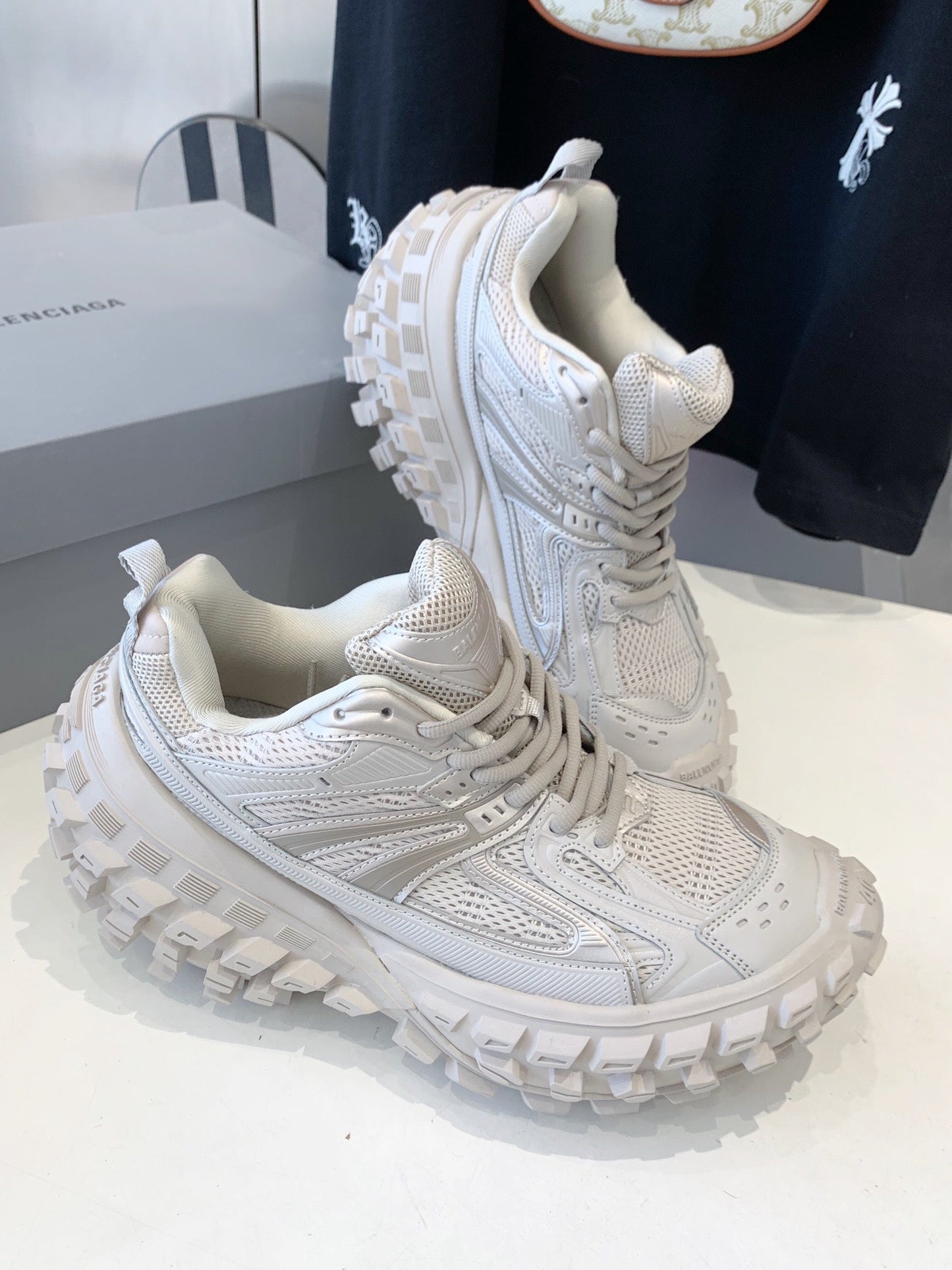 CHUNKY SNEAKERS IN BONE BEIGE POLYURETHANE, POLYESTER AND NYLON - 35
