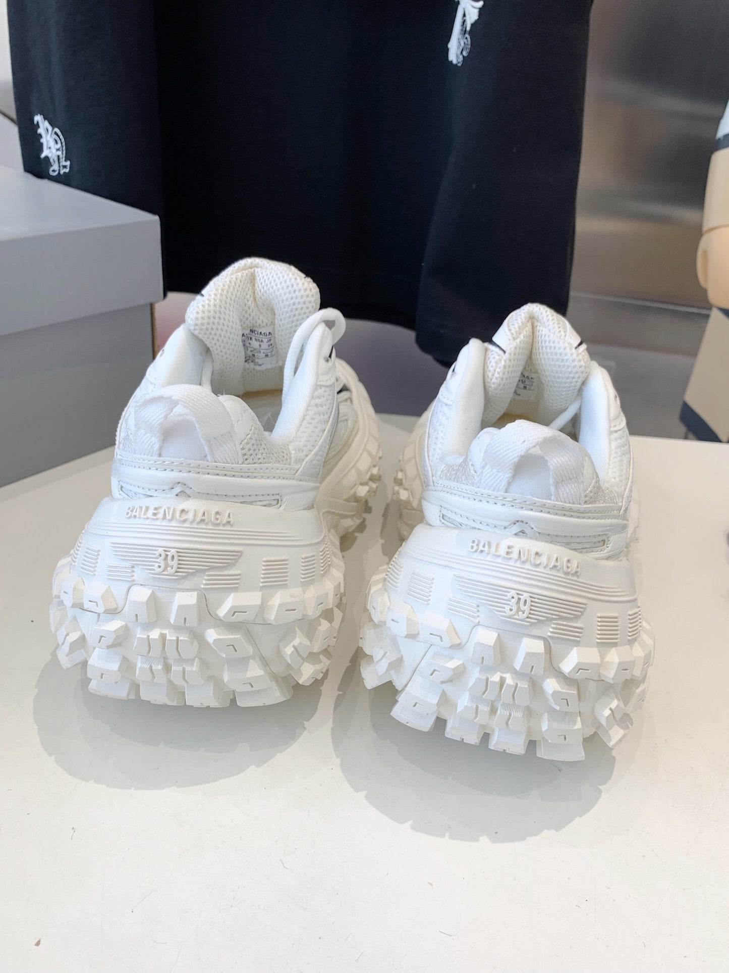 CHUNKY SNEAKERS IN WHITE MIX BLACK POLYURETHANE, POLYESTER AND NYLON - 35