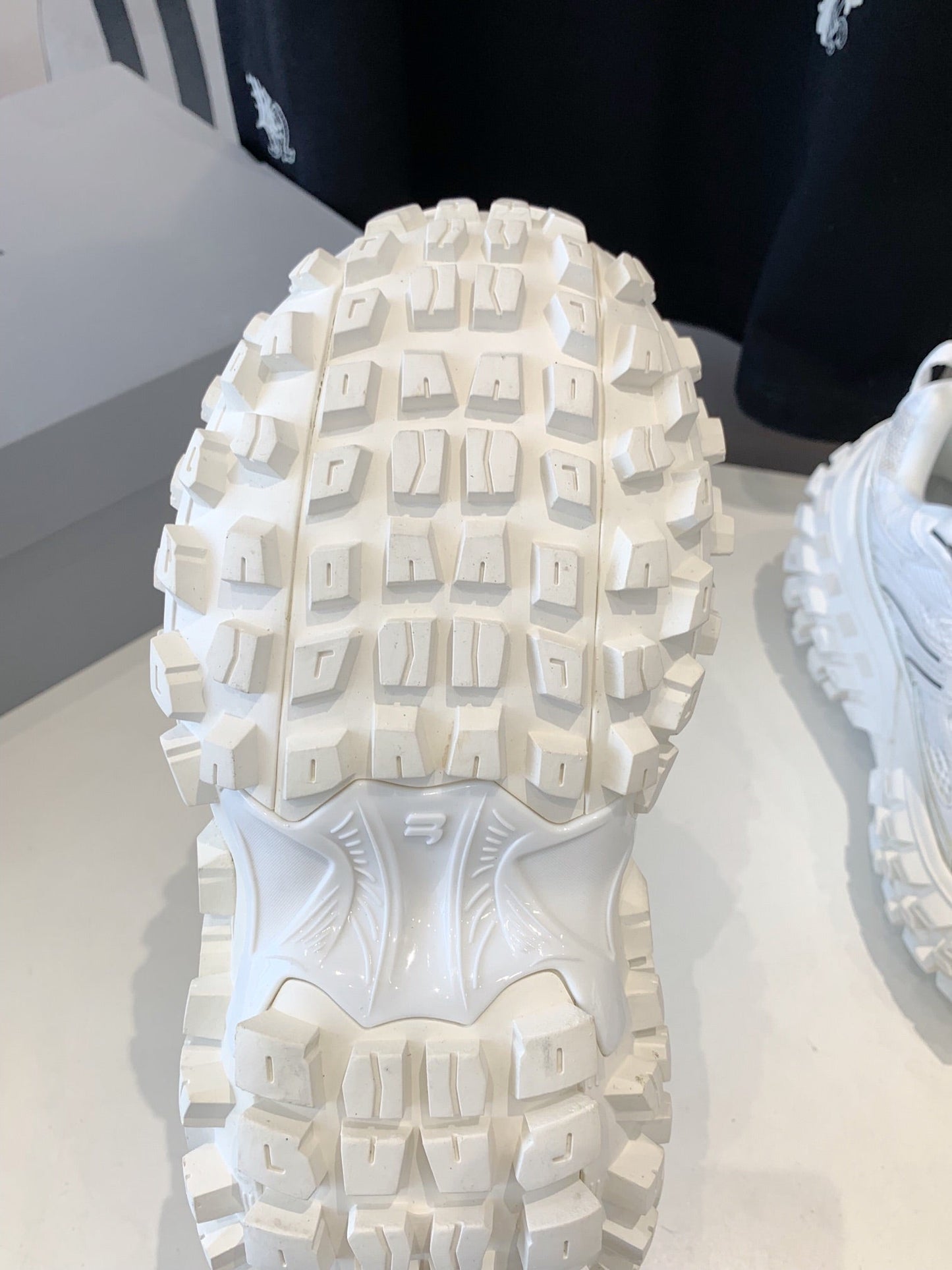 CHUNKY SNEAKERS IN WHITE MIX BLACK POLYURETHANE, POLYESTER AND NYLON - 35
