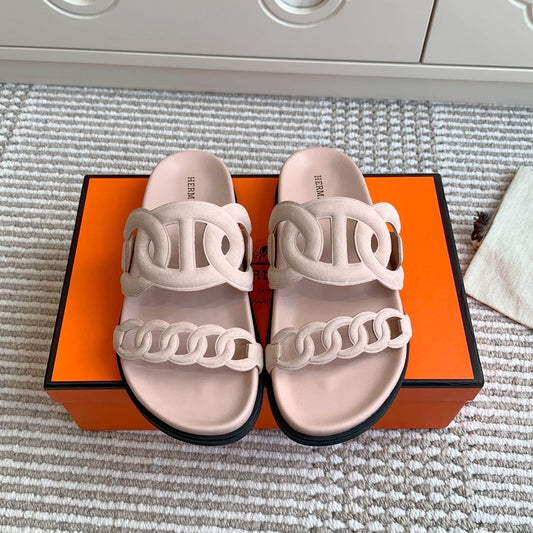 HM 26S EXTRA SANDAL ЗІ СВІТЛО-РОЖЕВОЇ ТЕЛЯЧОЇ ШКІРИ ТА ЗАМШІ