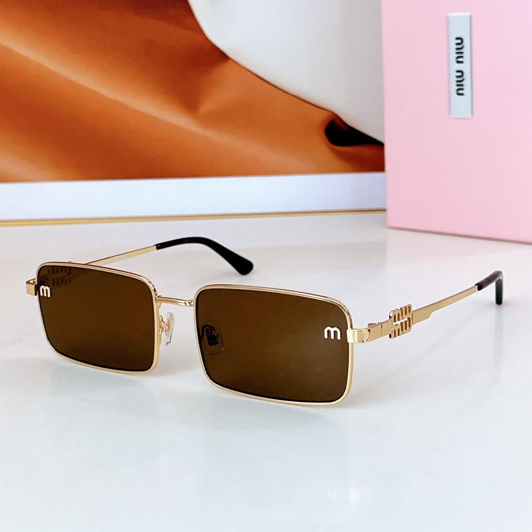 LOGO SQUARE SUNGLASSES SMU808 IN METAL - Silver/Black