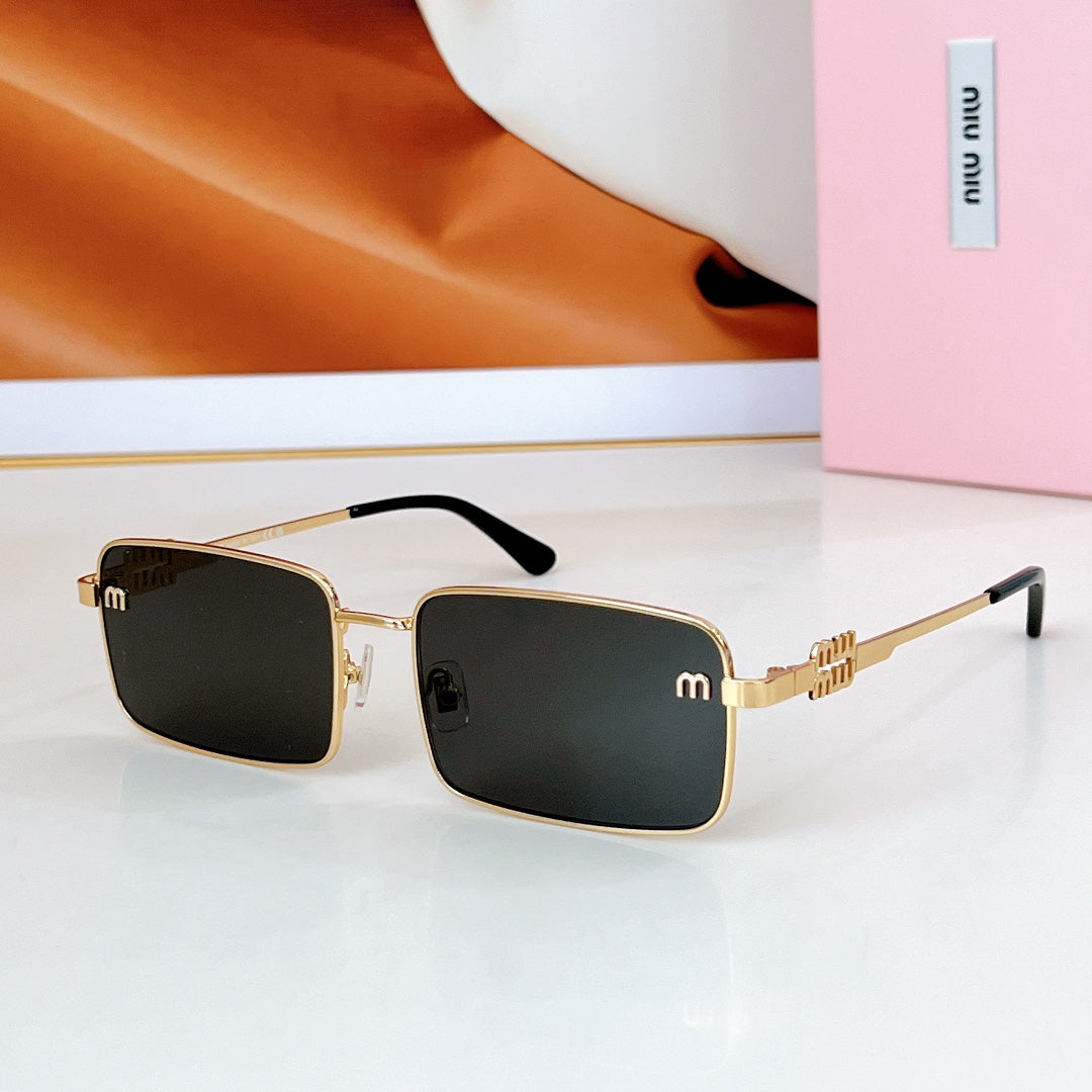 LOGO SQUARE SUNGLASSES SMU808 IN METAL - Silver/Black